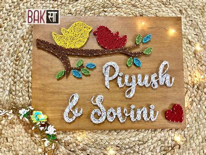 Personalised Couple Names with Lovebirds String Art – baksabyr