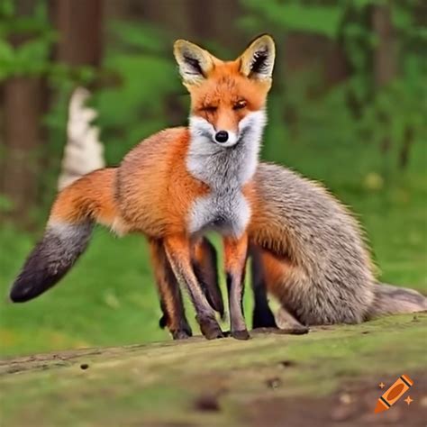 Image of a fox with two tails and large ears on Craiyon