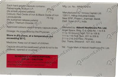Rzole Lsr Strip Of 10 Capsules: Uses, Side Effects, Price & Dosage ...