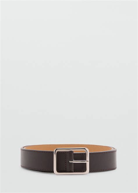 100% leather belt - Men | MANGO USA