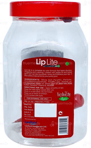 Liplite Strawberry Lip Balm 15 Gm - Uses, Side Effects, Dosage, Price ...