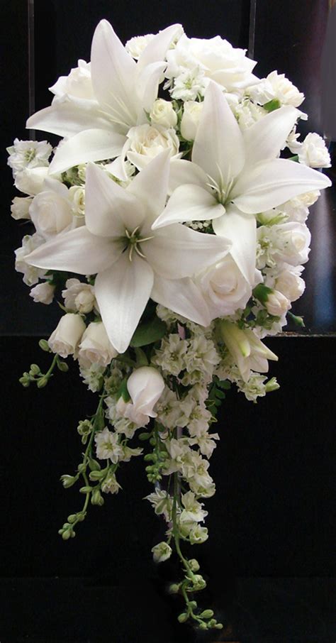 White Lily and Rose Wedding Bouquet