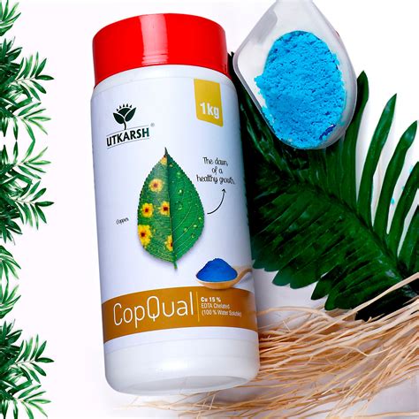 CopQual (Copper - Cu 12% EDTA Chelated, 100 % Water Soluble Foliar Spr