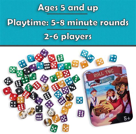 Buy Roll The Bones Dice Game for Kids & Adults | Fast-paced Dice Game ...
