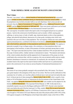 1st unit - International criminal law - Studocu