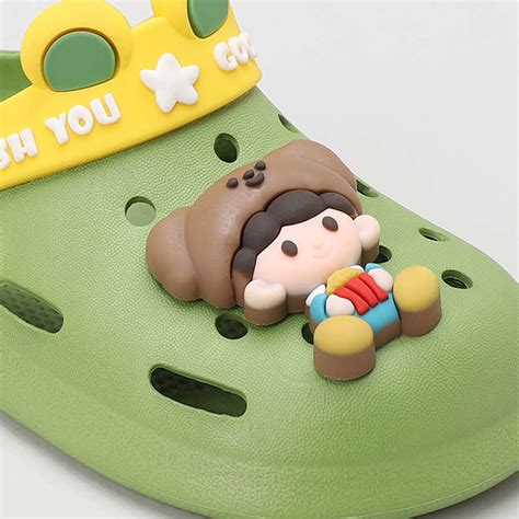 Shop Online Boys Green Applique Clogs at ₹359