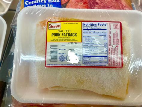 Salted Pork Fatback, Country Food , Soul Food, READ DESCRIPTION | eBay