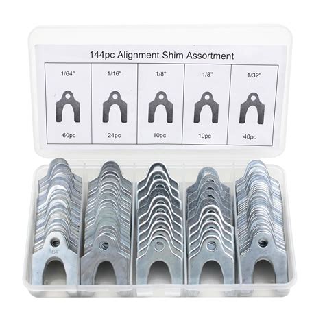 RUMMAIX 144-Piece Auto Alignment Shims Assortment Kit - Adjustable ...