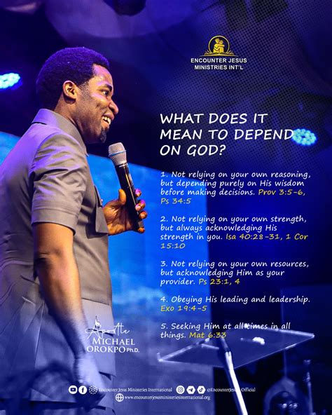 Encounter Jesus Ministries International | WHAT DOES IT MEAN TO DEPEND ...