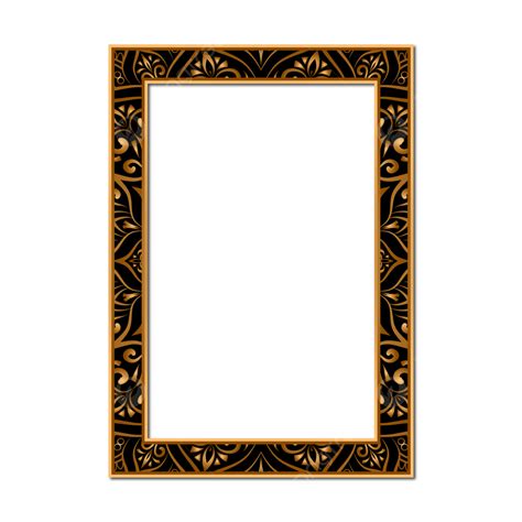 Golden Rectangle Frame Vector Hd Images, Rectangle Golden Frame Clipart ...