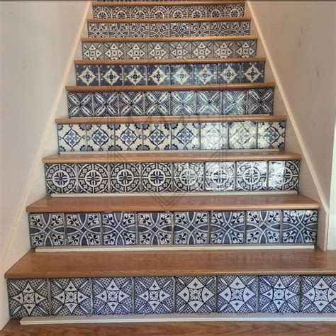 Inspiration for stair risers hand painted moroccan tiles – Artofit