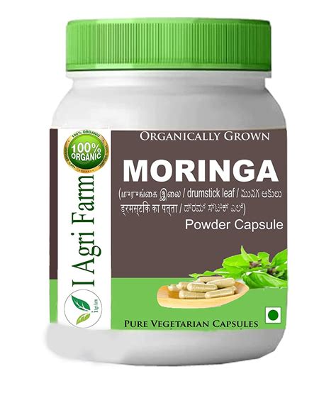 Iagrifarm Moringa Leaves Capsules/Drumstick Leaves Capsules -120 Nos ...