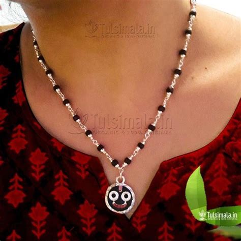92.5% Pure Silver Tulsi Neck Mala for Ladies & Men, Shri Jagannath Mala ...