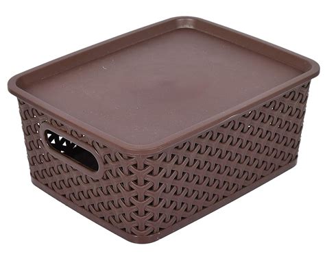 Dhananjay Multipurpose Solitaire Storage Basket with Lid|Strong Plastic ...