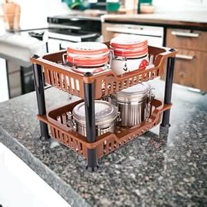 NEWON 2 Layer Multi-purpose Kitchen Storage Rack and Fruits/Vegetables ...
