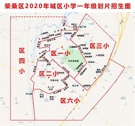 2022年都江堰市城区初中入学片区划分示意图- 成都本地宝