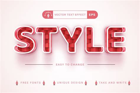 Set 10 Editable Text Effects, Font Styles — Teletype