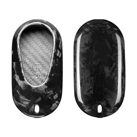 T-carbon genuine carbon fibre key cover and keychain compatible for Me