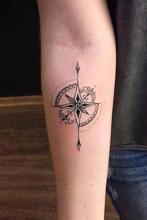 Simple Compass Tattoo