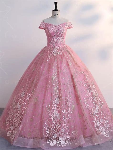 Ball Gown A-Line Floor Length Prom Dresses Elegant Princess Sleeveless ...