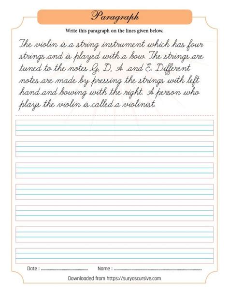 Image result for Cursive Handwriting Practice Paragraph