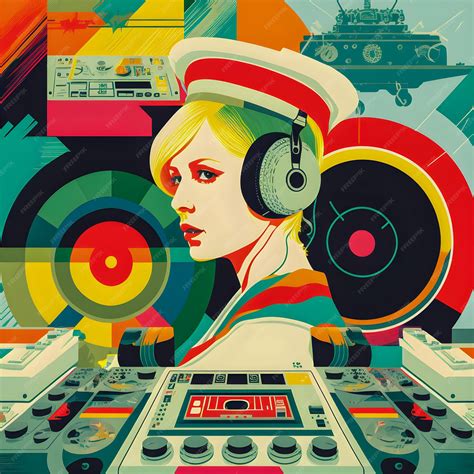 Premium Photo | Retro and Pop Art of Dj on board illustration abstract ...