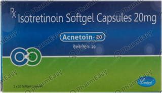 Acnetoin 20 MG Capsule (10): Uses, Side Effects, Price, Dosage ...