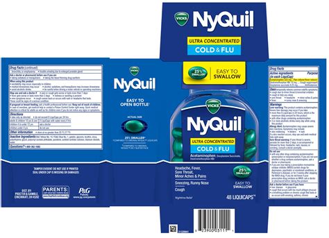 DailyMed - VICKS NYQUIL ULTRA CONCENTRATED COLD AND FLU- acetaminophen, dextromethorphan hbr ...