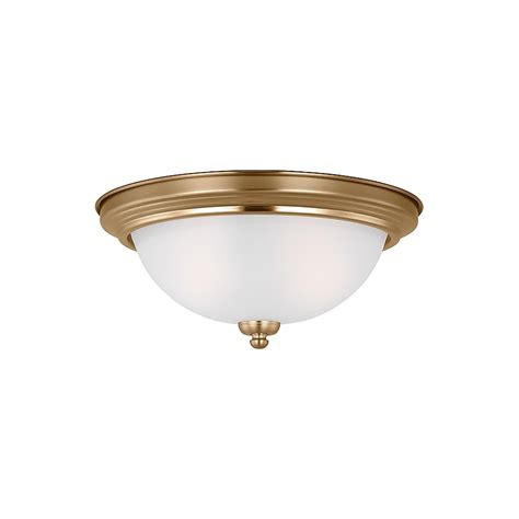 Generation Lighting Geary 2 -Light 12.5-in Satin Brass Flush Mount ...
