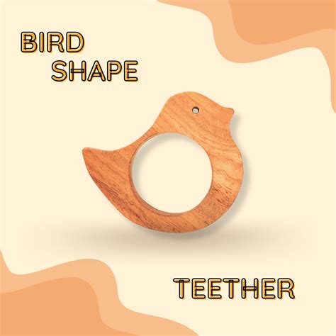 Erenjoy Bird Shaped Neem Wooden Teether for Babies