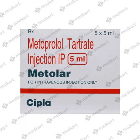 METOLAR INJECTION 5 ML : View Price, Combination and Alternatives | Medkart