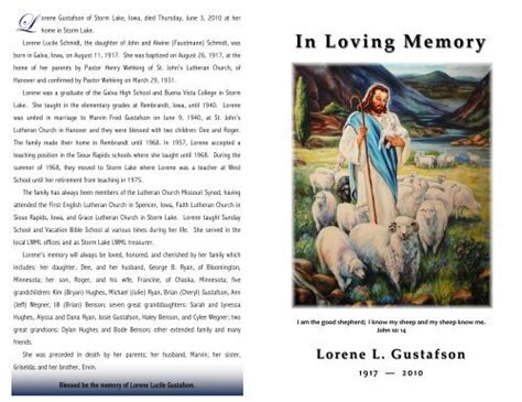 In Loving Memory - Sliefert Funeral Homes