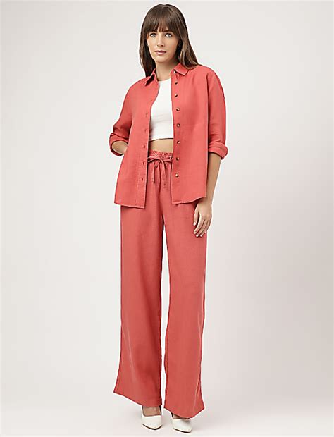 Buy Pure Linen Spread Collar Shirt at Marks & Spencer