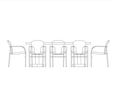 Fancy café furniture DWG CAD Block Free Download