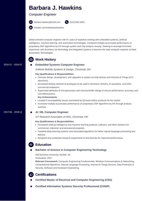 Image result for Computer Engineering Resume Sample