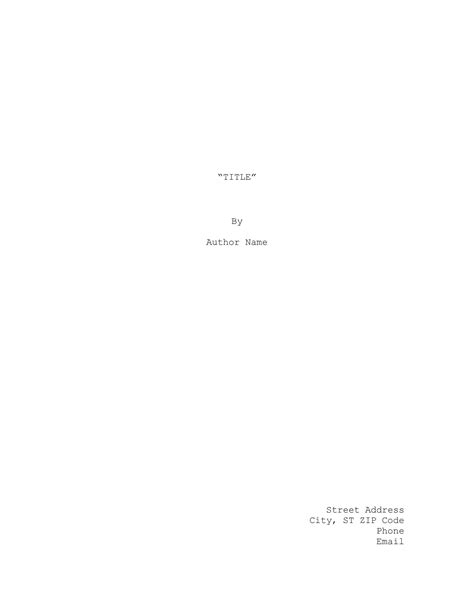 Image result for Screenwriting Template