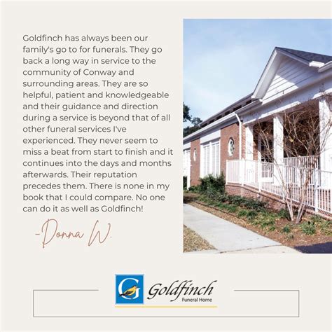 Goldfinch Funeral Home - Your warm words touch us deeply. Since our ...