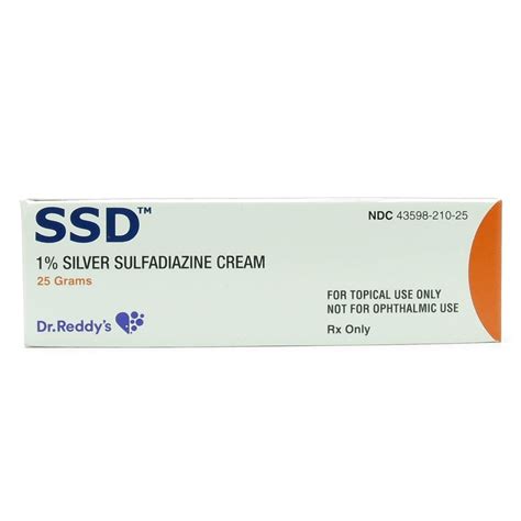 Silver Sulfadiazine (SSD), 1% Cream 25grams/Tube Each | McGuff Medical Products