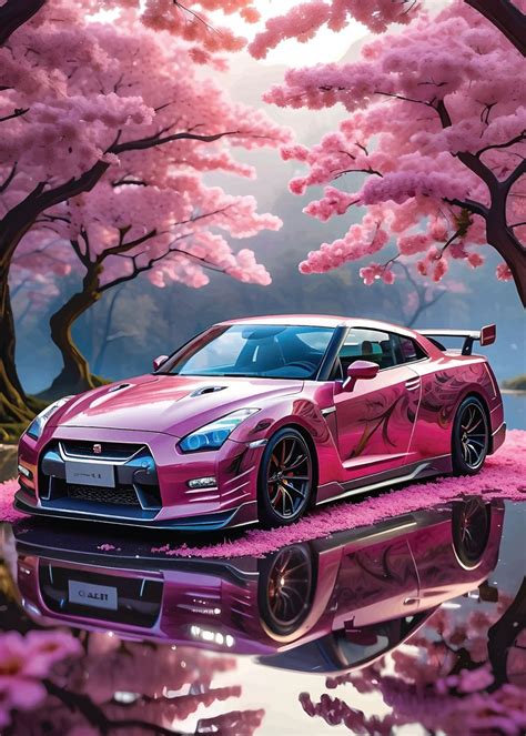 'Nissan GTR R34 Sakura' Poster, picture, metal print, paint by ALEX ...