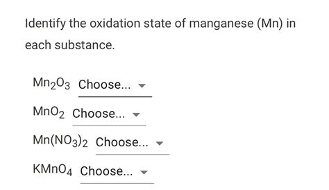 Image result for Oxidation State of MN in MnO2