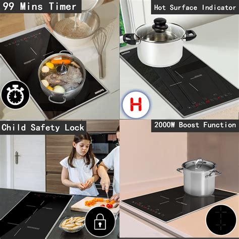 Buy Karinear Induction Cooktop, 2 Burners Electric Cooktop 12 Inch ...