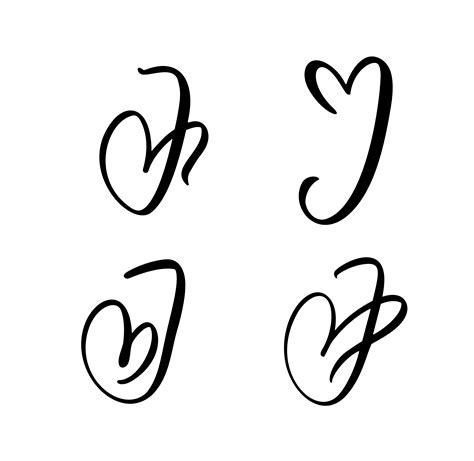 Letter J In Calligraphy