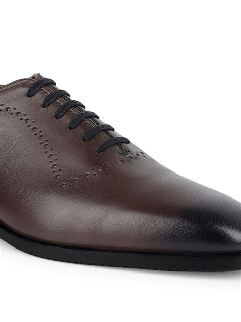 Brunette Brown Egyptian Crust Leather Derby Style Comfortable Laceup S