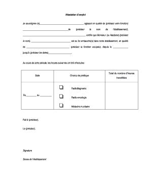 Remplissable En Ligne otimroepmq Attestation d'emploi Je soussign e (e ...