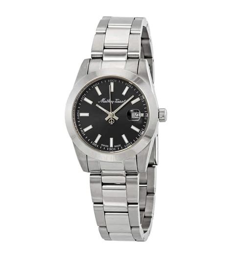 Mathey-Tissot Mathey I Quartz Black Dial Analog womens Stainless Steel ...
