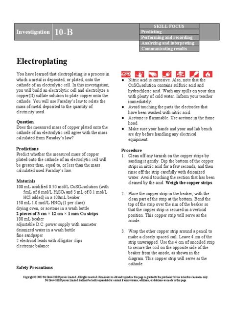 Electroplating Project for Class 12 的图像结果