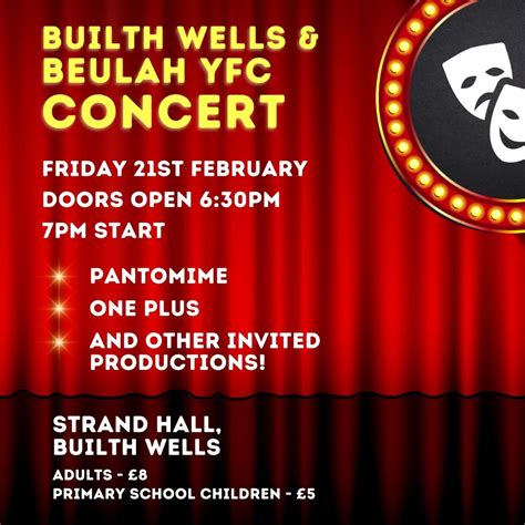 ? BUILTH WELLS & BEULAH YFC CONCERT - SAVE THE DATE ?️, Strand street ...