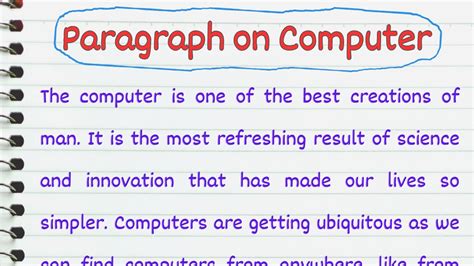 Image result for Format for a Computer Paragraph
