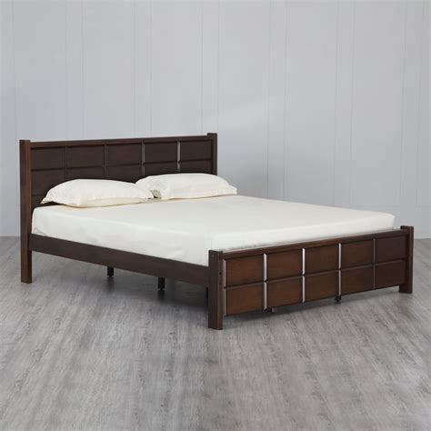 Buy Cresta Queen Size Bed - Brown from Home Centre at just INR 41495.0