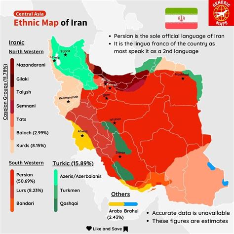 Ethnic Map of Iran : MapPorn